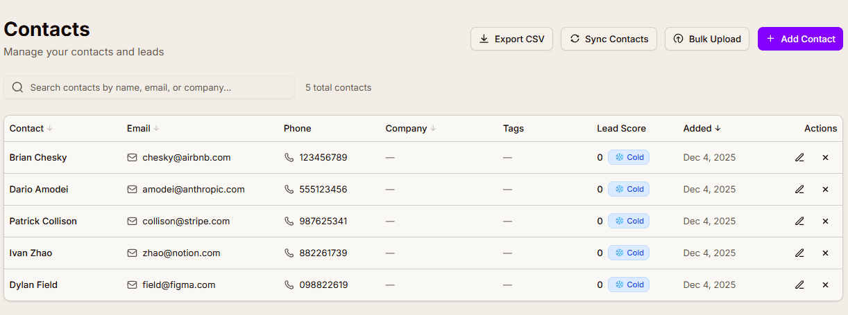 CRM & Contact Management